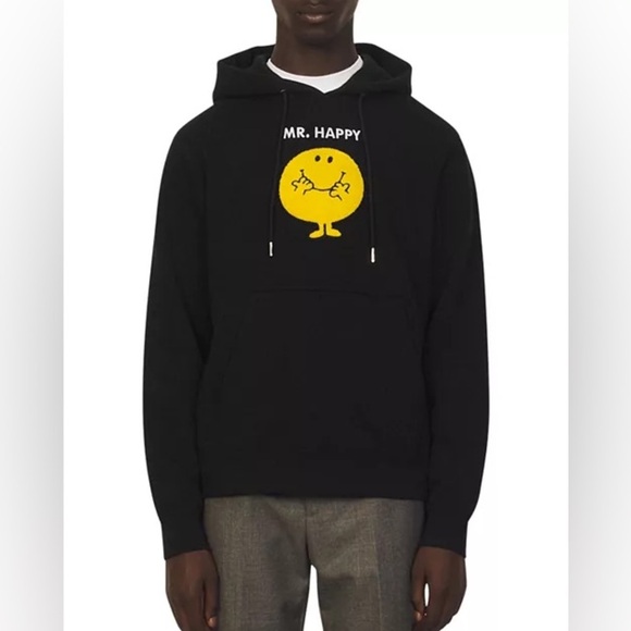 Sandro X Mr. Men Little Miss Mr. Happy Hoodie Black and Yellow Size XXL - Picture 1 of 9